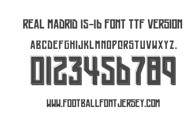 Real madrid font 2014
